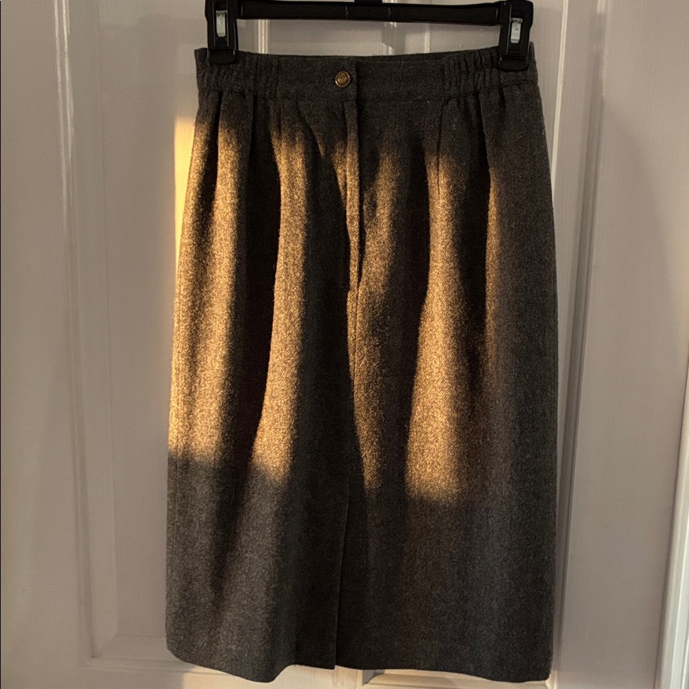 Vintage 🥳HP🥳Sag Harbor Petite Gray Skirt - Picture 3 of 8
